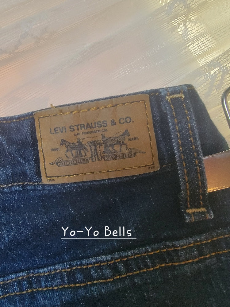Levi Strauss & Co. label on a pair of jeans with 'Yo-Yo Bells' text.