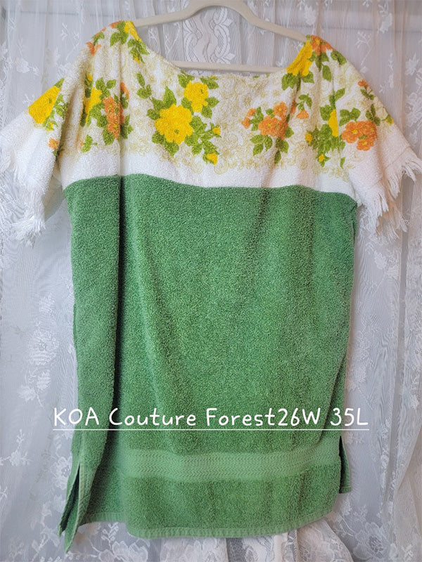 KOA Couture Vintage Towel Dress (Forest)
