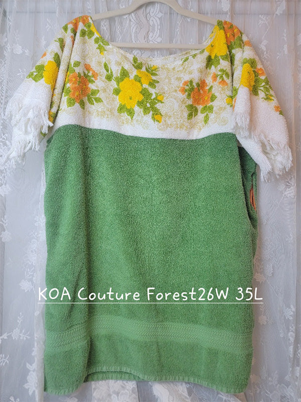 KOA Couture Vintage Towel Dress (Forest)