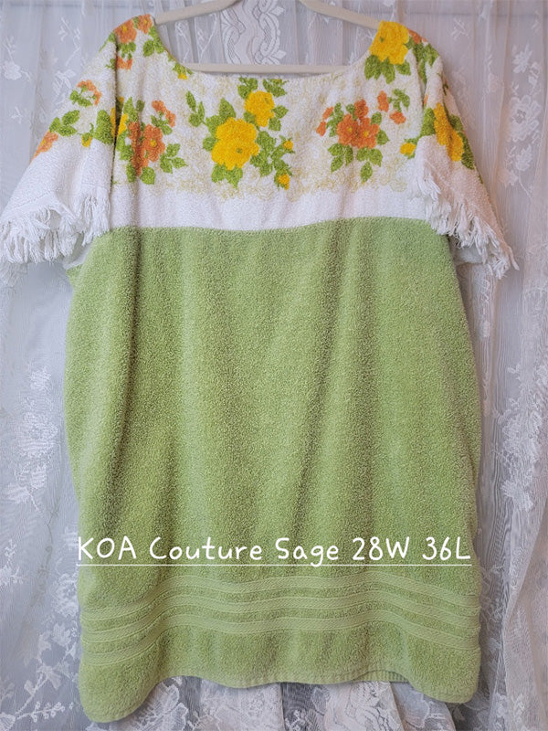 KOA Couture Vintage Towel Dress (Sage)