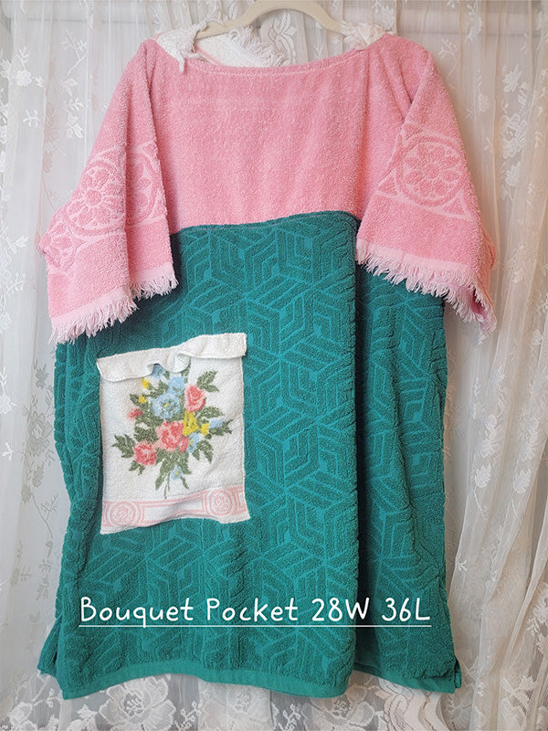 Bouquet Pocket Vintage Towel Dress