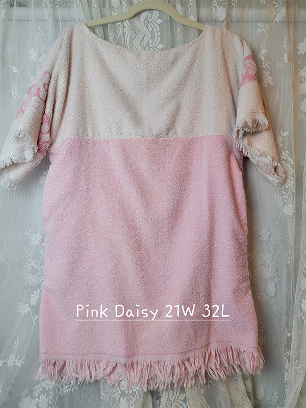 Pink Daisy Vintage Towel Dress