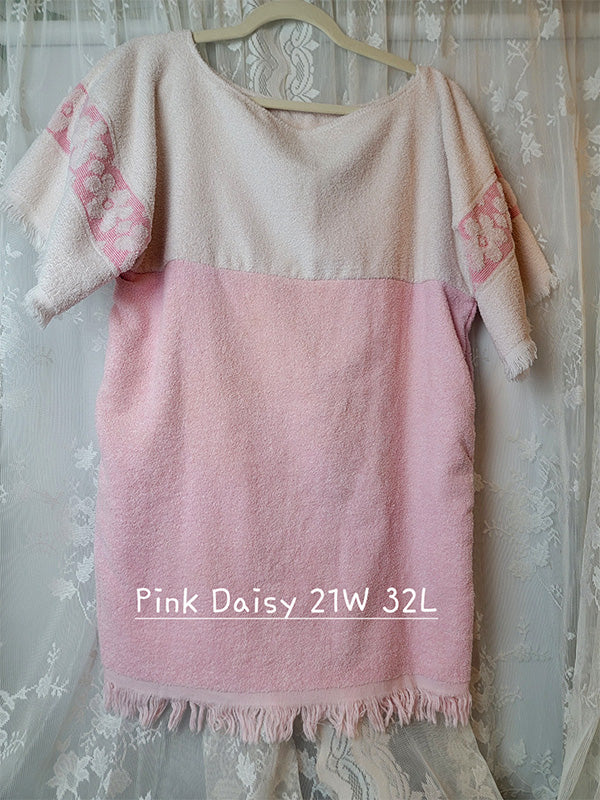 Pink Daisy Vintage Towel Dress