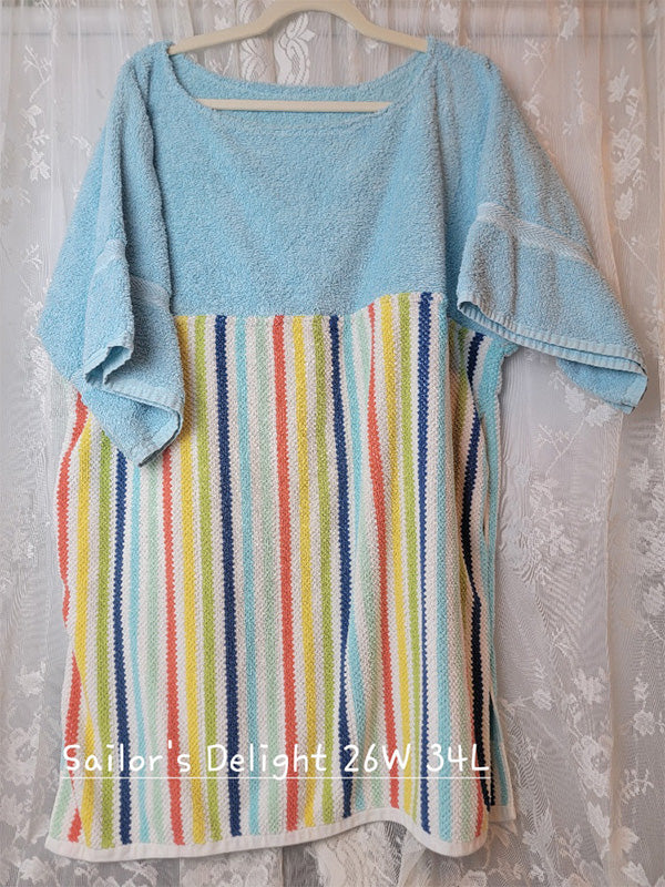 Sailor's Delight Vintage Towel Dress