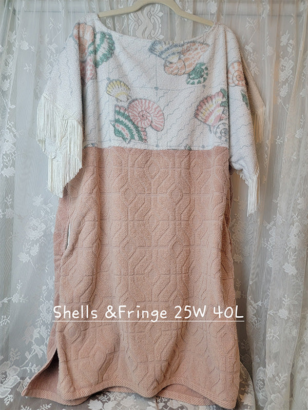 Shells & Fringe Vintage Towel Dress