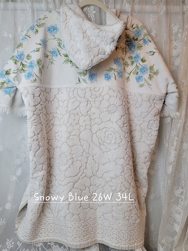 Snowy Blue Pool Vintage Towel Dress