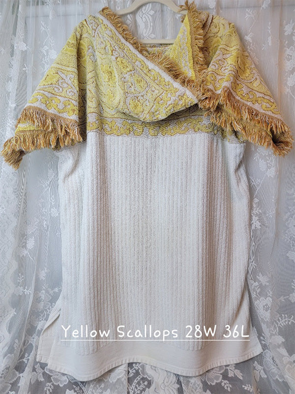 Yellow Scallops Vintage Towel Dress